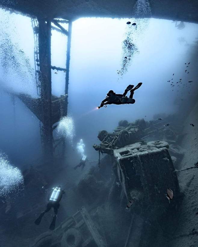 Diving the Zenobia shipwreck, Cyprus
